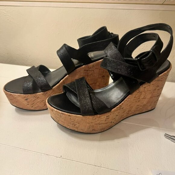 Stuart Weitzman Black Shimmery Espadrilles - Picture 4 of 6